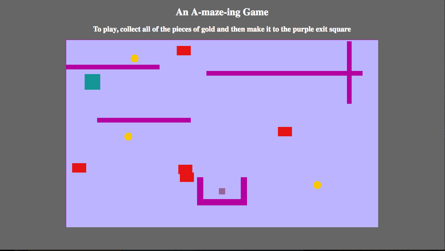 a screenshot of the A-maze-ing game